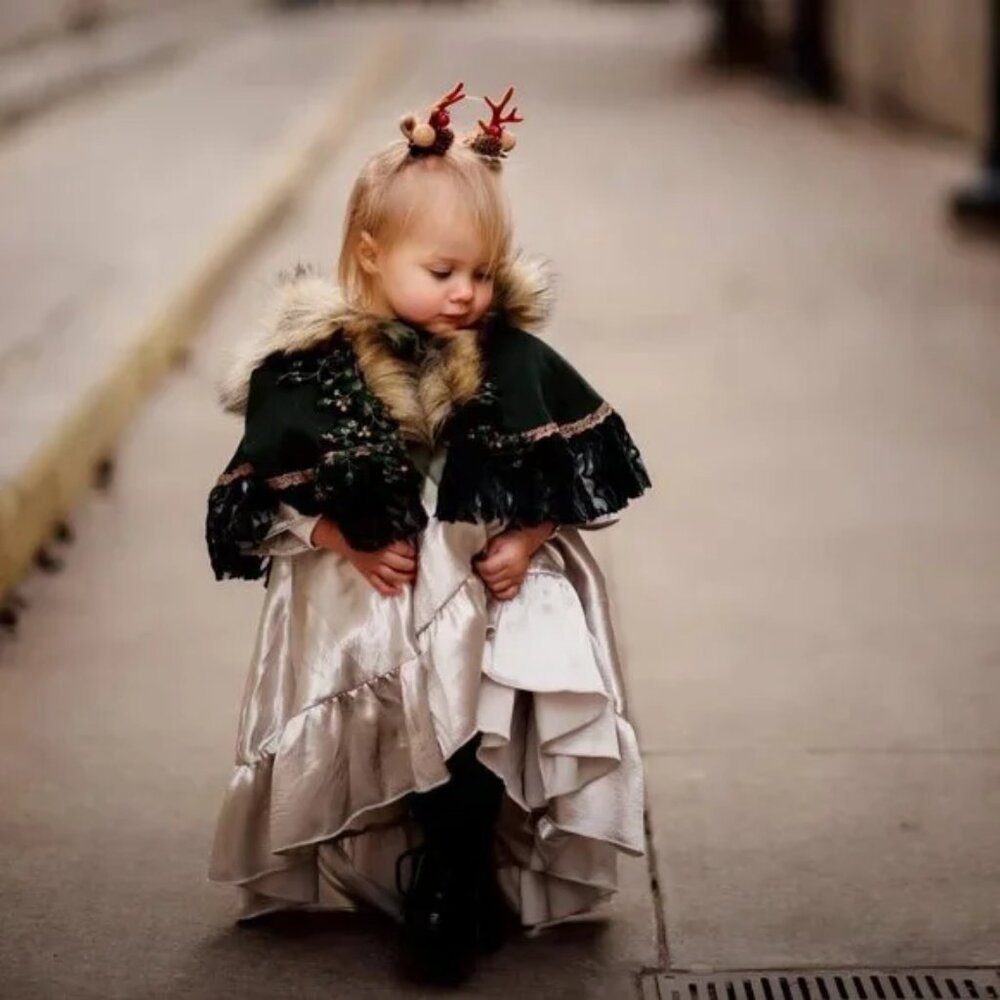 Handmade Cape & Romper - Baby Girls Size 9-12 Months by Mia Joy Studios ⭐🌿 - Picture 11 of 11